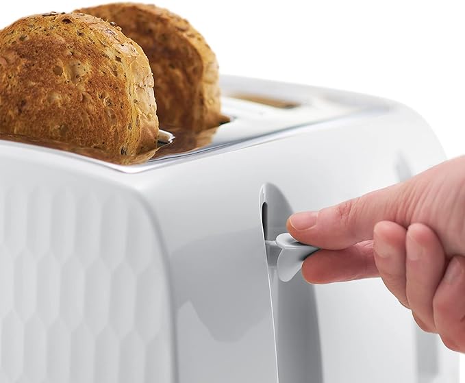 Russell Hobbs Honeycomb 4 Slice Toaster - White | 26070 - Image 3