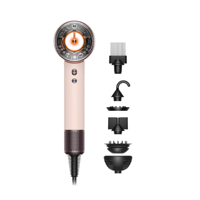 Dyson Nural Supersonic Hair Dryer Curly+Coily | Ceramic Pink/Rose Gold | 598976-01
