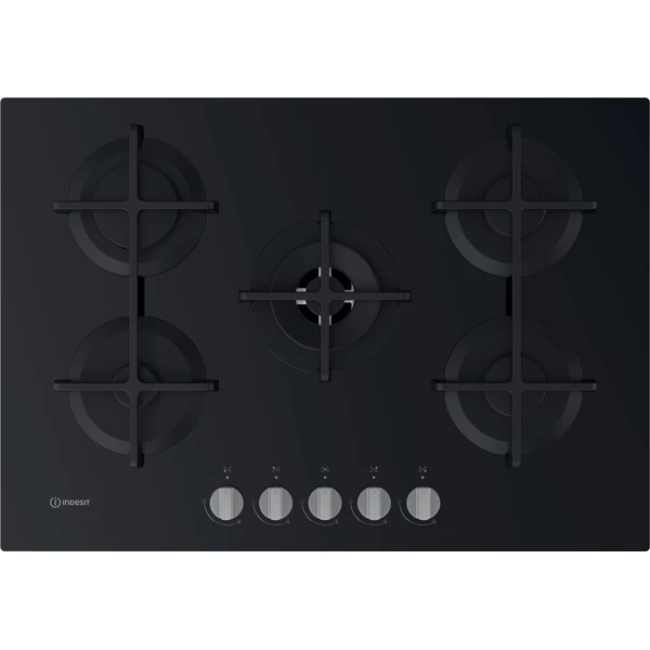 Indesit 73cm Gas on Black Glass Hob with 5 Burners | ING 72T/BK - Image 5
