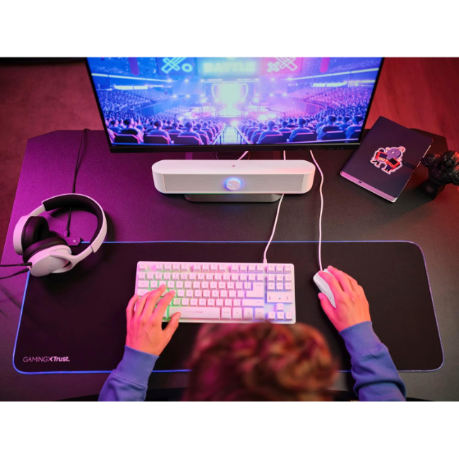 Trust GXT 619W Thorne RGB Illuminated Soundbar | White | T25110 - Image 7