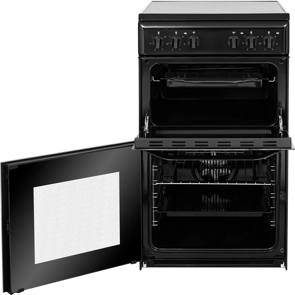 Hotpoint 50cm Electric Twin Cavity Cooker - Black | HD5V92KCB - Image 2