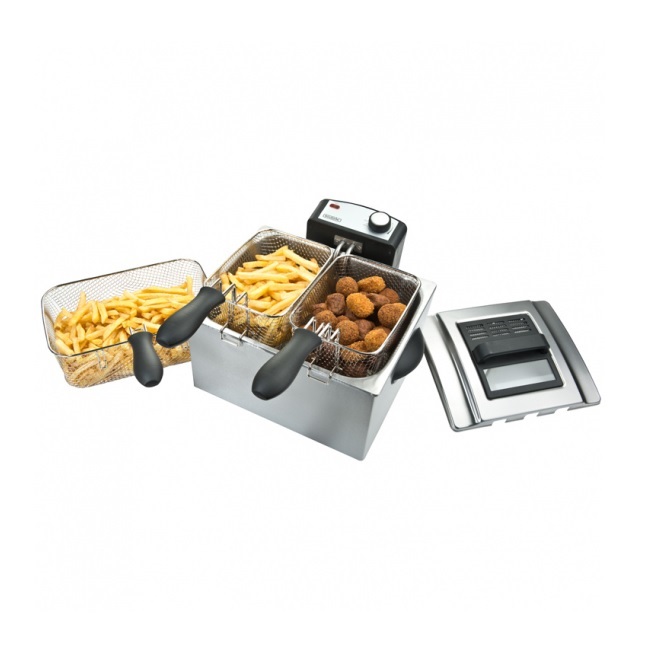 Bourgini 5L Classic Triple Basket Deep Fat Fryer Health Fryer 209498 Bourgini 5L Classic Triple Basket Deep Fat Fryer Health Fryer 209498