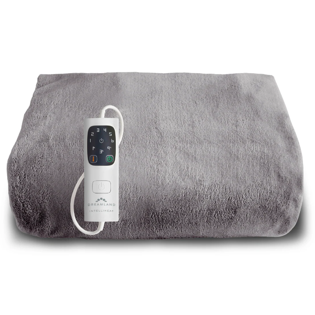 Dreamland Luxury Snuggle Up Heated Throw | Grey | 16707 - Image 2
