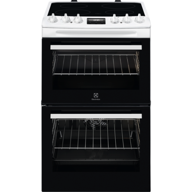 Electrolux 55cm Double Ceramic Cooker - White | LKR555100W