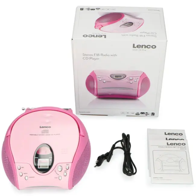 Lenco SCD-24 FM Radio With CD Player | Pink | SCD-24-PINK - Image 10