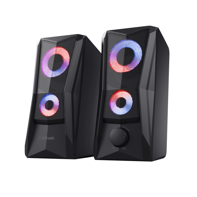 Trust GXT 606 Javv Compact Speaker Set | 2.0 RGB Illuminated - Black | T25108 Trust GXT 606 Javv Compact Speaker Set | 2.0 RGB Illuminated - Black | T25108