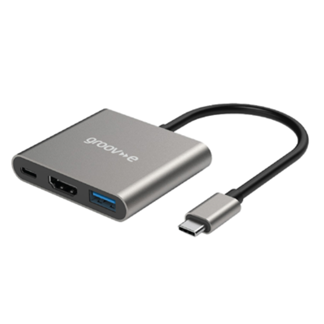 Groove Multiport Hub | USB-C, USB-A & HDMI | 3 Ports | GVPC29SR