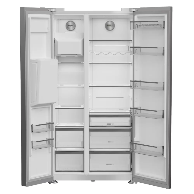 Whirlpool Side By Side Fridge Freezer Plumbed - Inox  | WHG26573WX4UK - Image 2