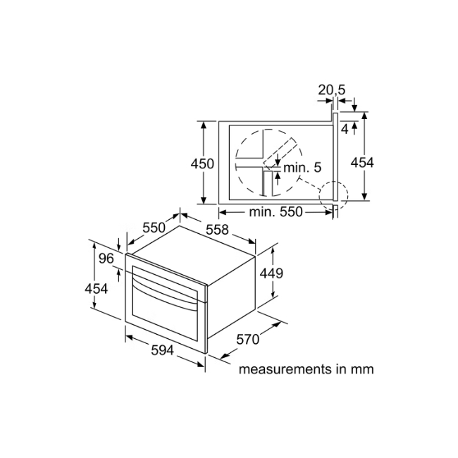 Neff N50 Built-in 900W Combination Microwave Oven - Graphite | C1AMG84G0B - Image 2