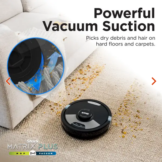 Robot Vacuum Matrix+ 2in1 Self-Empty Robot Vacuum & Mop - Black | RV2620WAUK - Image 4