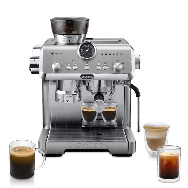 Delonghi  La Specialista Opera Bean To Cup Coffee Machine with HomeCafe Kit - Metal | EC9555.M Delonghi  La Specialista Opera Bean To Cup Coffee Machine with HomeCafe Kit - Metal | EC9555.M
