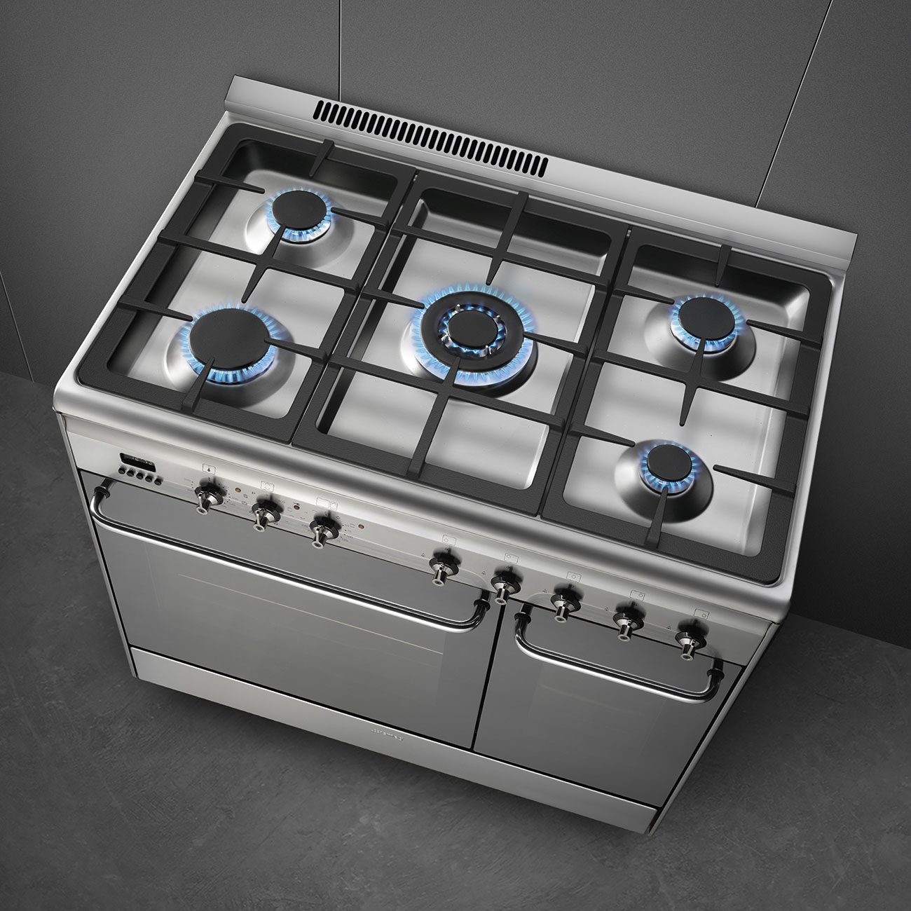 Smeg 90cm Range Cooker with Gas Hob - Stainless steel | CG92PX9 - Image 8