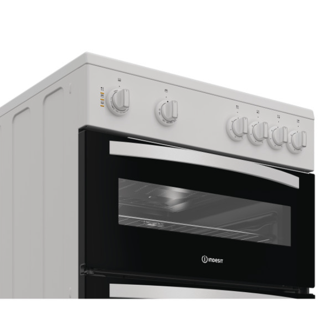 Indesit Electric Freestanding Double Cooker 60cm - White | IDE6VMW - Image 3