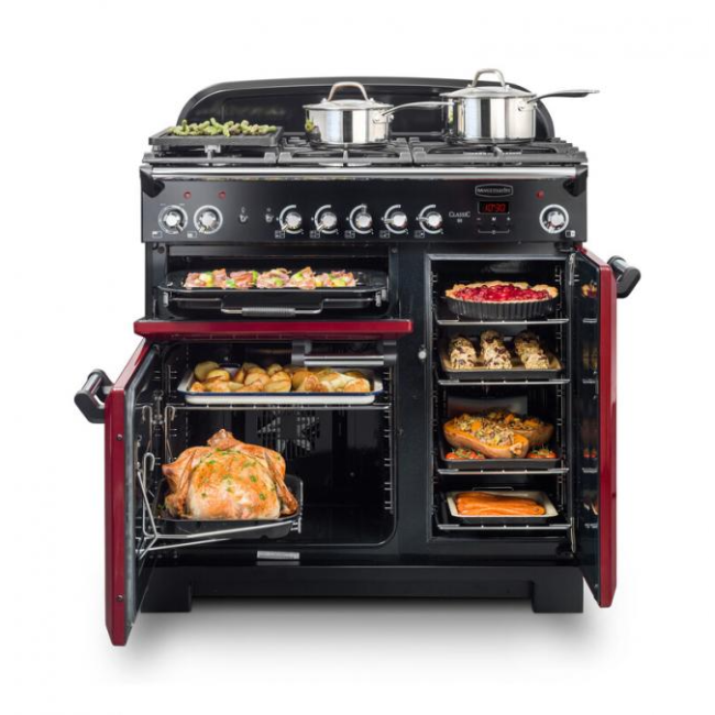 Rangemaster 116800 Classic 110 Duel Fuel - Cranberry Chrome | CLA110DFFCY-C - Image 2