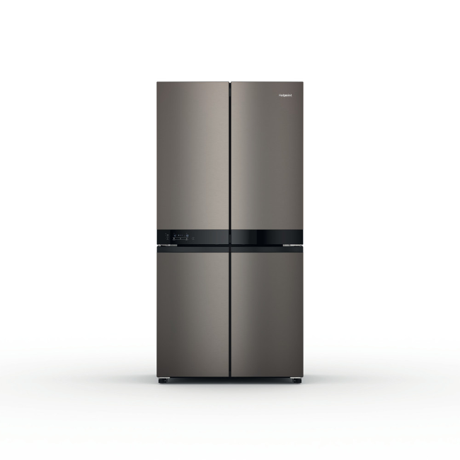 Hotpoint Total No Frost Side-by-Side Fridge Freezer - Black/Stainless Steel | HQ9U2BLG