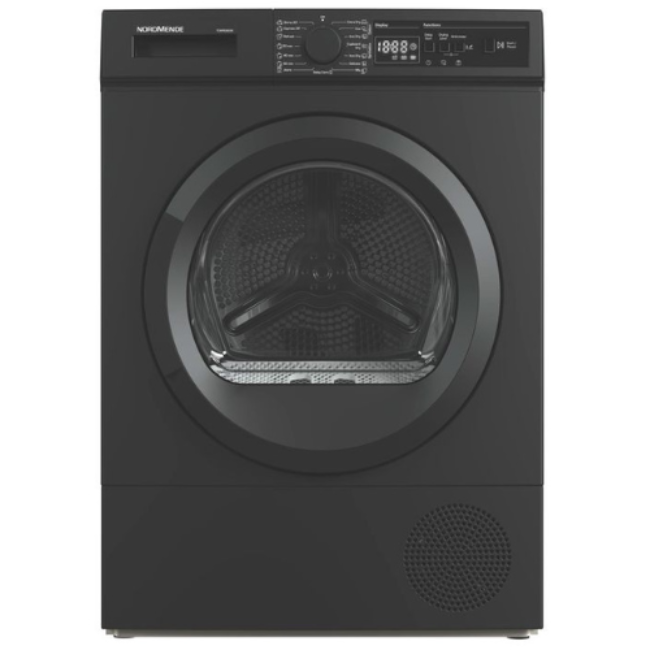 NordMende 8kg Heat Pump Tumble Dryer - Dark Inox | TDHPE80DIX