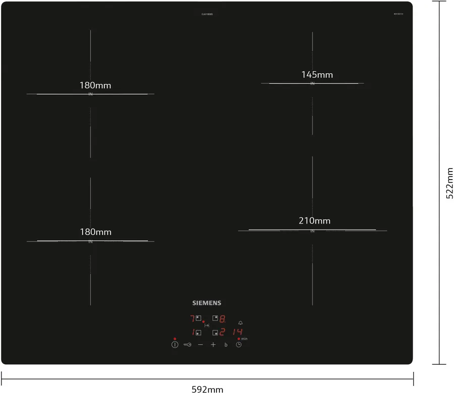 Siemens IQ100 Induction Hob 60cm - Black | EU611BEB5E Siemens IQ100 Induction Hob 60cm - Black | EU611BEB5E