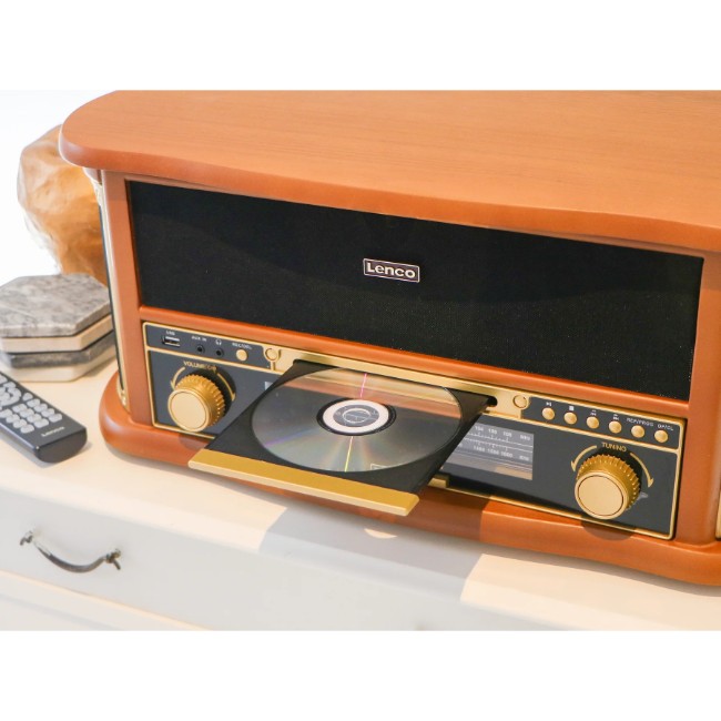 Classic Phono Retro Turntable - 8 In1 - Wood | TCD-2551WD - Image 17