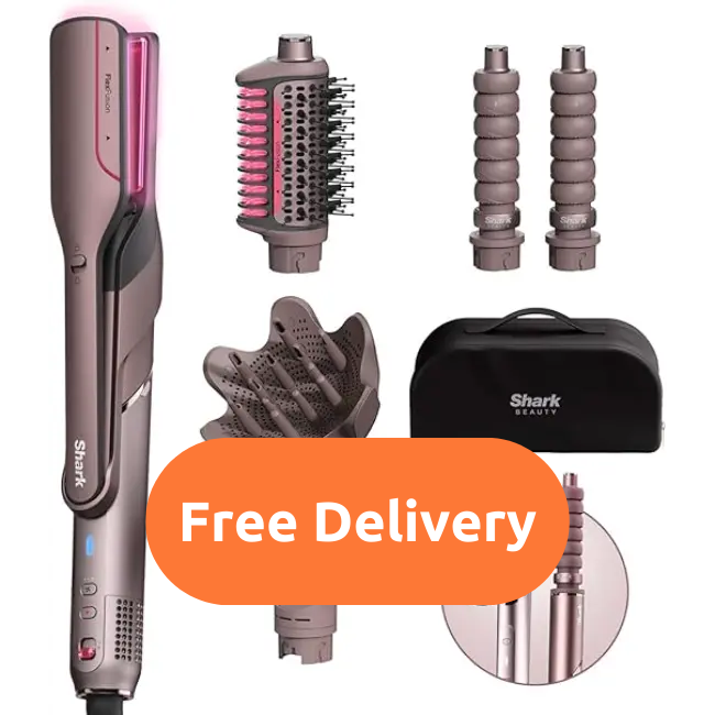 Shark FlexFusion Straight 5-in-1 Air Styler, Dryer & Straightener | HD652SUK