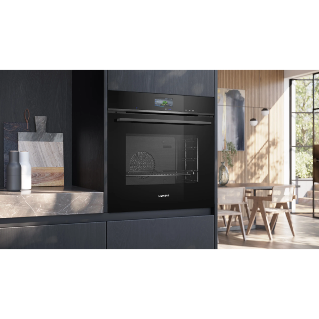 Siemens IQ700 Built-In Oven with Steam Function 60x60 cm - Black | HS736G1B1B - Image 4
