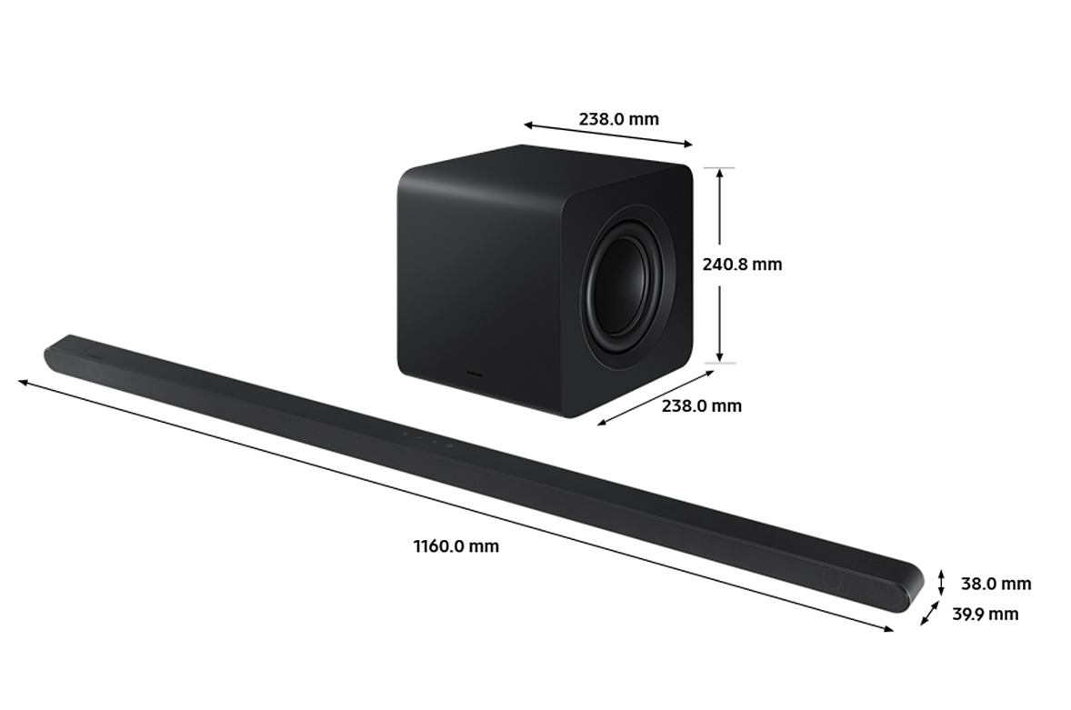 Samsung Ultra Slim 3.1.2" Soundbar with Subwoofer - Black | HW-S800D-XU - Image 9
