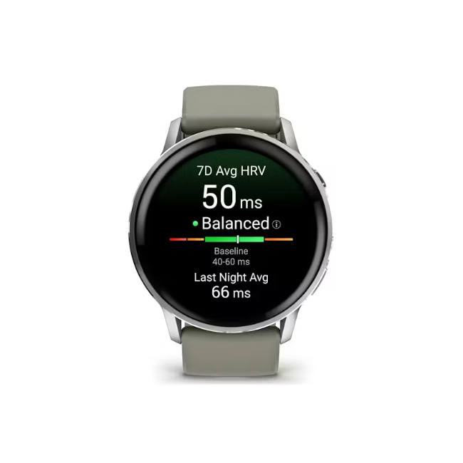 Garmin Venu 4 (45mm) - Silver with Silver Grey Silicone Band | 010-03014-01 - Image 2