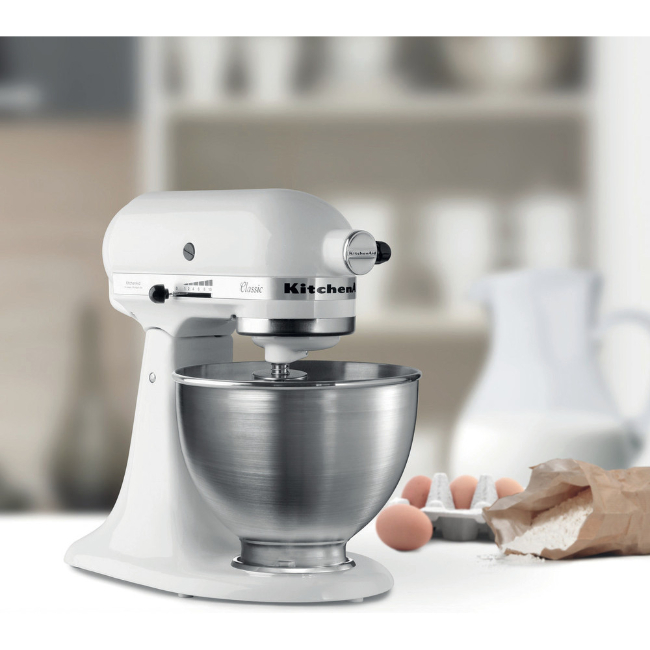 KitchenAid Classic 4.3L Tilt Head Mixer White | 5K45SSBWH - Image 6 KitchenAid Classic 4.3L Tilt Head Mixer White | 5K45SSBWH - Image 6