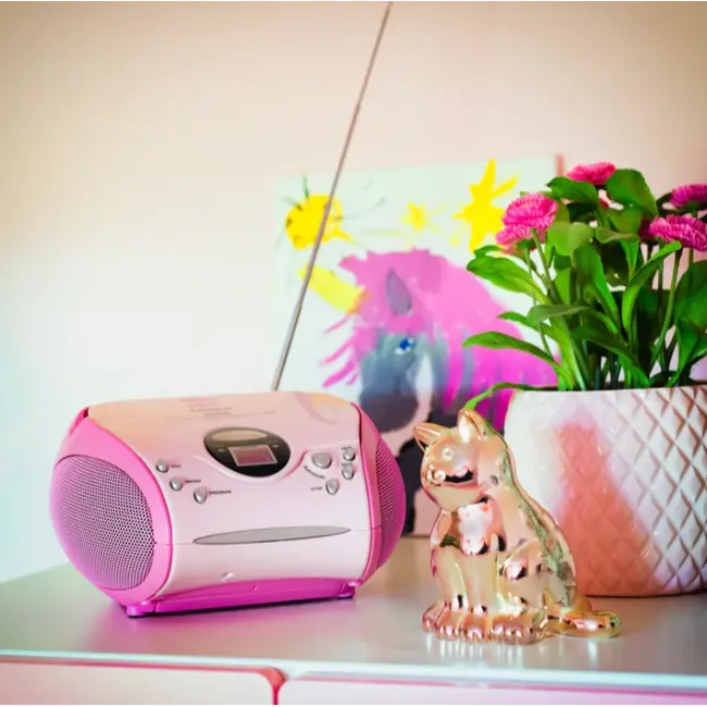 Lenco SCD-24 FM Radio With CD Player | Pink | SCD-24-PINK - Image 9