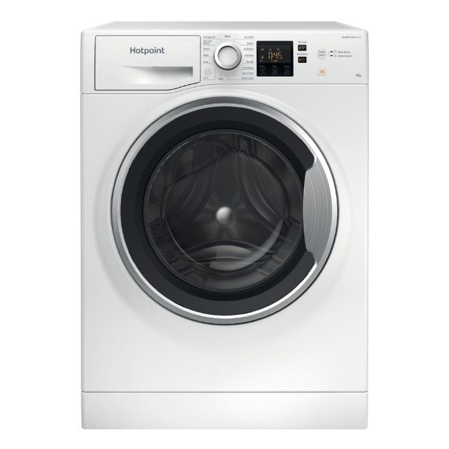 Hotpoint Anti-Stain Washing Machine 9kg 1400sp - White | HNR9W64WSIRE Hotpoint Anti-Stain Washing Machine 9kg 1400sp - White | HNR9W64WSIRE