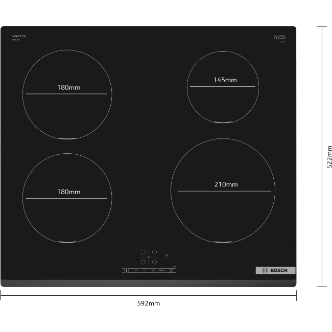 Bosch Series 4 Induction Hob 60 cm Surface Mount - Black | PIE631BB5E - Image 10