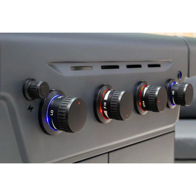 Sahara Performer 4 Burner Gas BBQ - Stainless Steel + Grey | PER4IR-CC - Image 5