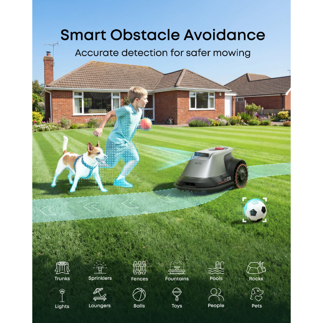 Eufy E18 Robot Lawn Mower - Grey and Black | T28012A1 - Image 3