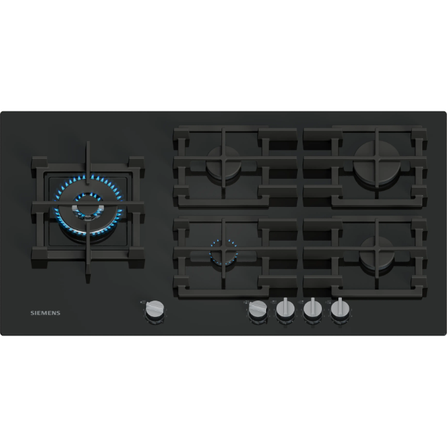Siemens IQ500 Gas Hob 90cm Tempered Glass - Black | EP9A6MI40