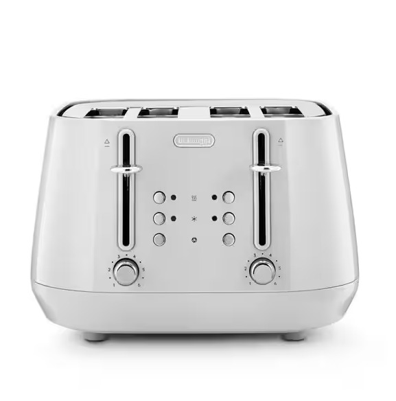 Delonghi Eclettica 4 Slice Toaster - White | CTY4003.W