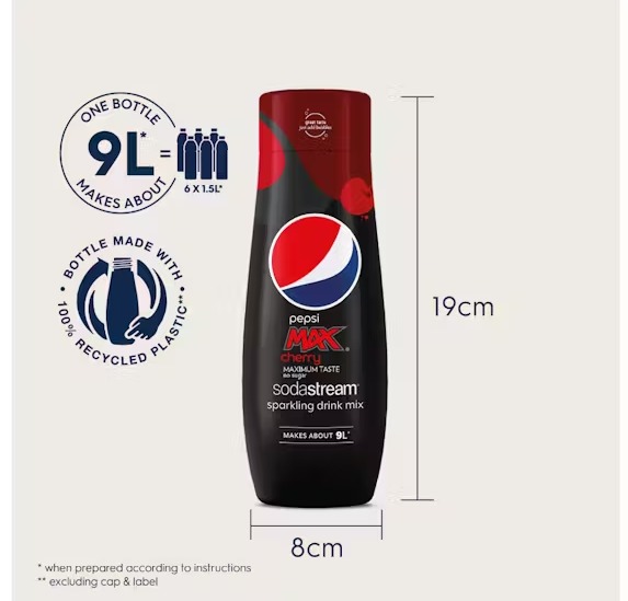 SodaStream Flavouring Syrup 440ml - Pepsi Max Cherry | 1924211440 - Image 5