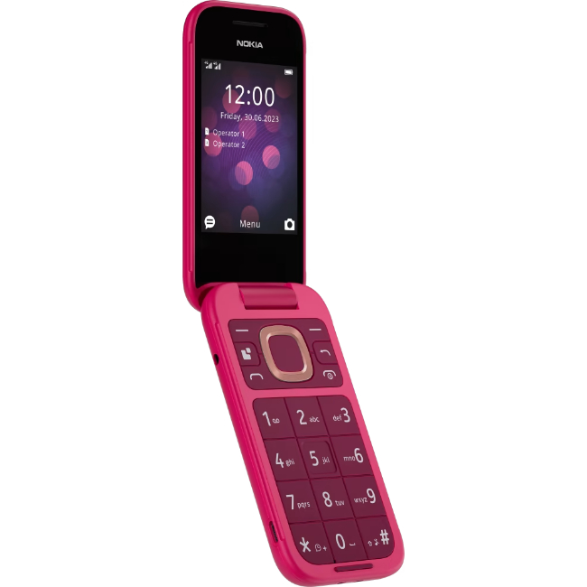 Nokia Flip Phone 4G Sim-Free - Pink  | 2660-PINK Nokia Flip Phone 4G Sim-Free - Pink  | 2660-PINK