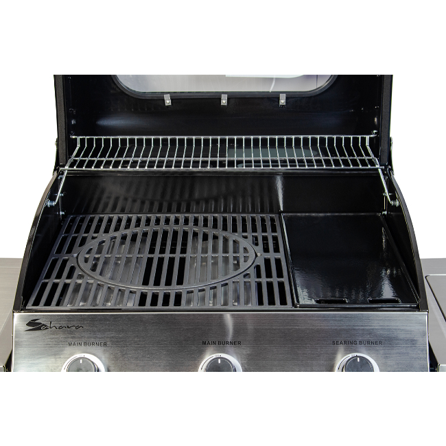 Sahara 3 Burner BBQ with side burner | S375IR-ST - Image 11