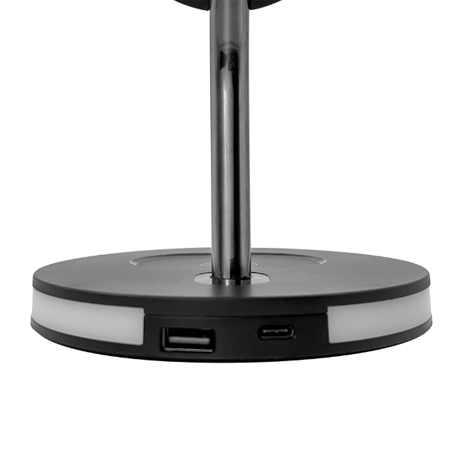 Deltaco 3-in-1 Wireless Charger - Black | QI1041 - Image 4