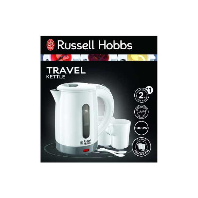 Russell Hobbs 0.85L Compact Travel Kettle - White | 23840 - Image 2