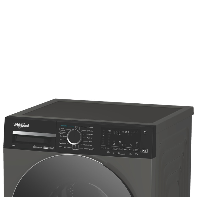Whirlpool 6th SENSE 10kg Washing Machine - Grey | W0M011GADSIRE - Image 6