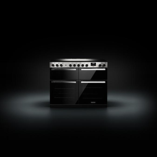 Rangemaster Edge Dual Fuel Range Cooker - Black and Chrome | EDDLO110DFGBLKCM1 - Image 3