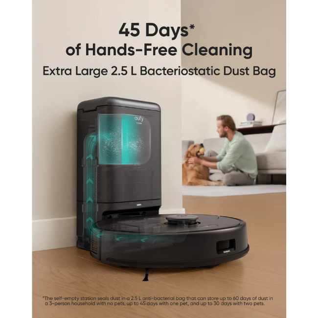EUFY Clean X8 Pro Robovac Cleaner with Self-Empty Station - Black | T2276V11 - Image 9