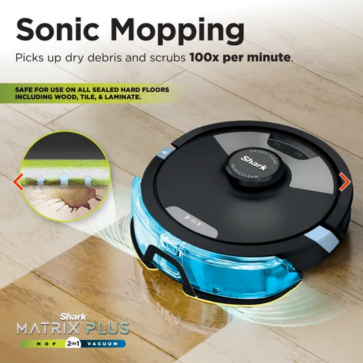 Robot Vacuum Matrix+ 2in1 Self-Empty Robot Vacuum & Mop - Black | RV2620WAUK - Image 11