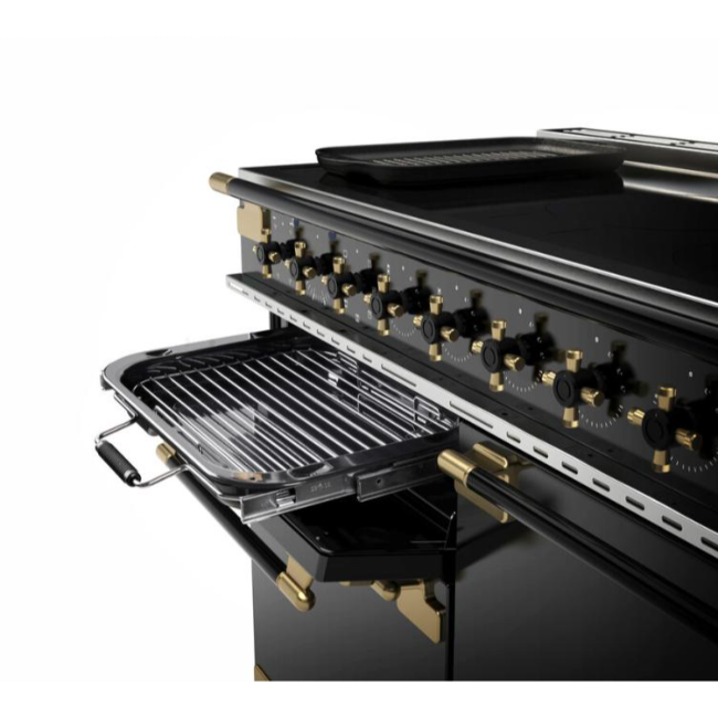 Rangemaster Elise Luxe 110 Induction Range Cooker - Black and Brass | ELS110DFFGB-BE - Image 6