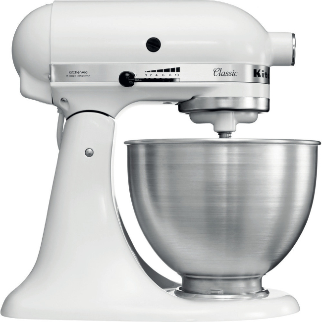 KitchenAid Classic 4.3L Tilt Head Mixer White | 5K45SSBWH - Image 4 KitchenAid Classic 4.3L Tilt Head Mixer White | 5K45SSBWH - Image 4