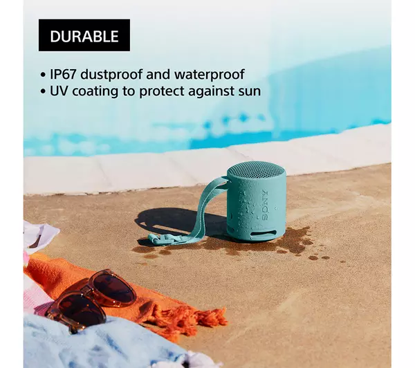 Sony Compact Portable Bluetooth Speaker - Light Grey | SRSXB100H - Image 3