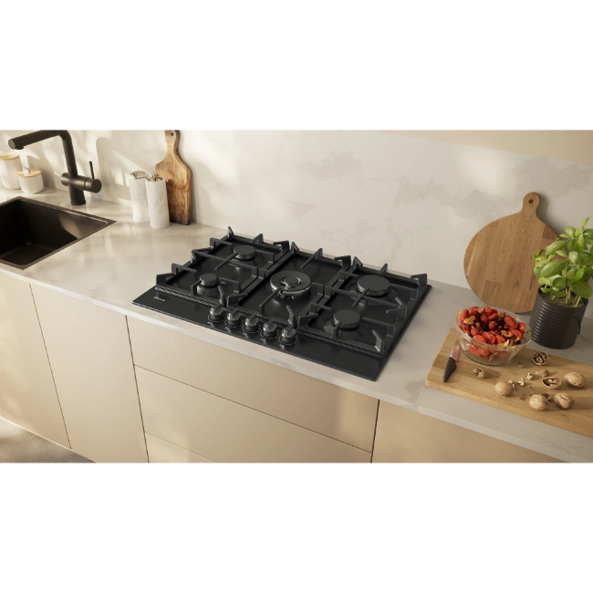 Neff N70 Gas Hob 75cm 5 Burner - Black | T27CIQ8S0 - Image 5