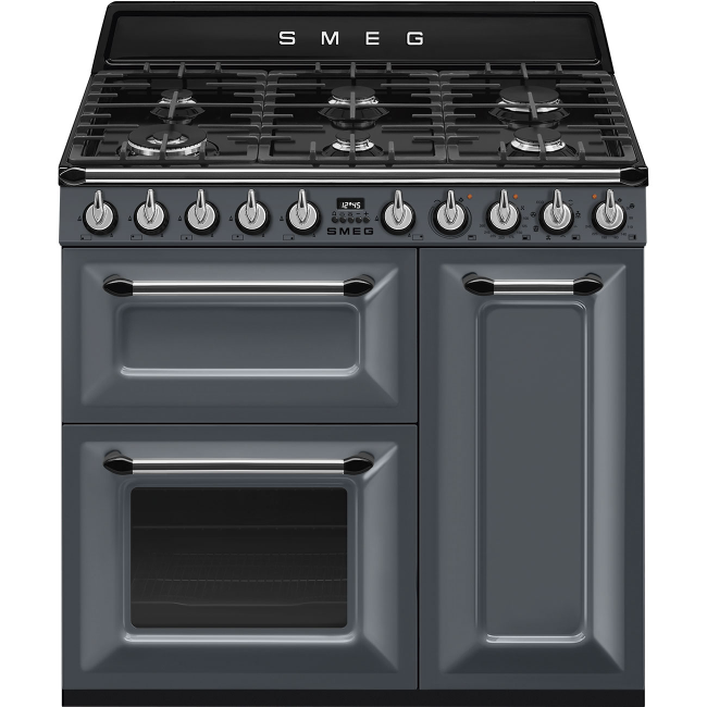 Smeg 90cm Range Cooker Victoria - Grey | TR93GR Smeg 90cm Range Cooker Victoria - Grey | TR93GR