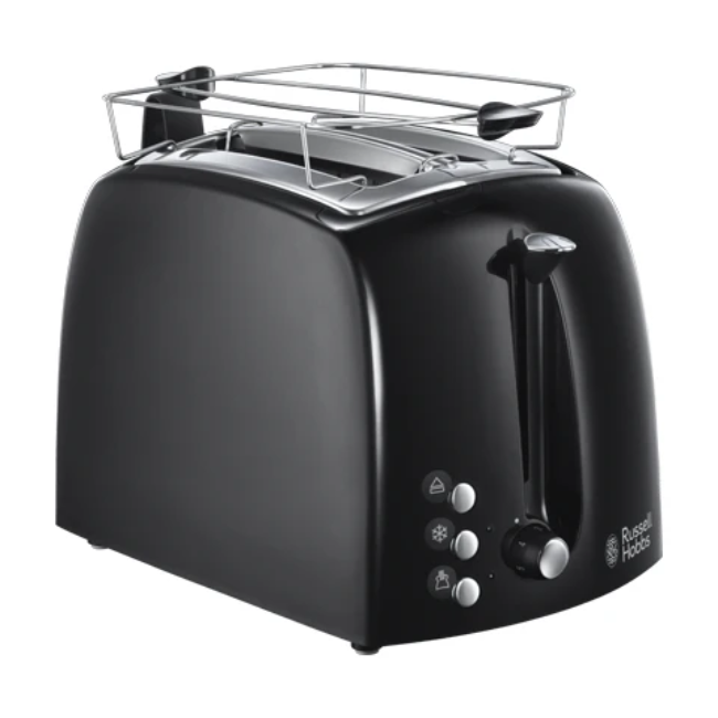 Russell Hobs Textures Plus 2 Slice Toaster | Black | 22601 - Image 1