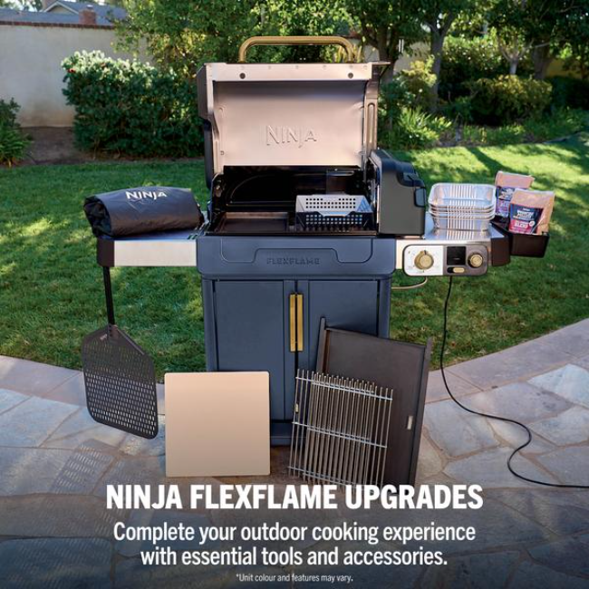 Ninja FlexFlame Gas BBQ & Outdoor Cooking System - Blue & Gold | PG301UKBL - Image 11